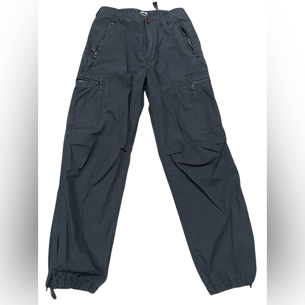 Stussy Authentic Mens Y2K Vintage Cargo Pants Size 32 Dark Blue